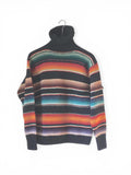 Rare Vintage 80's Ralph Lauren wool Handknit saltillo native American turtleneck sweater M