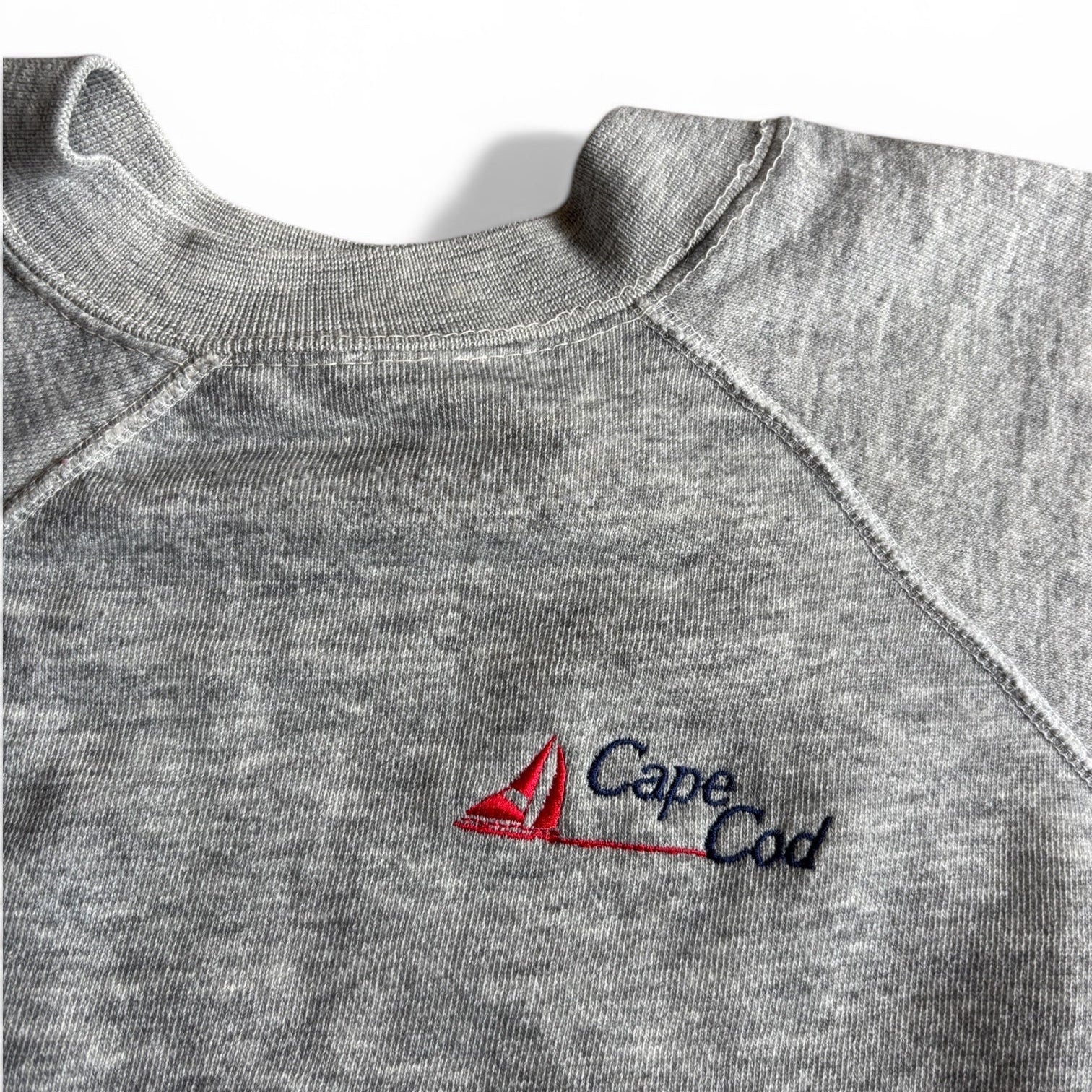 Vintage 80's Cape Cod Usa  Raglan grey souvenir Sweatshirt S/M