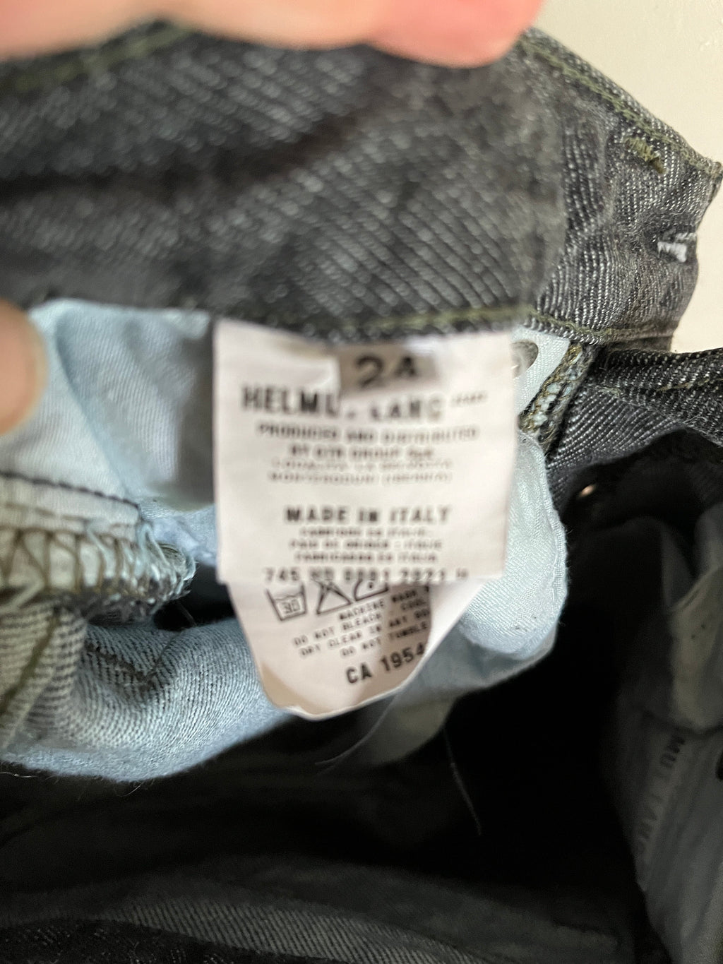 Vintage 1998 Helmut Lang denim Jeans grey black sz US 24