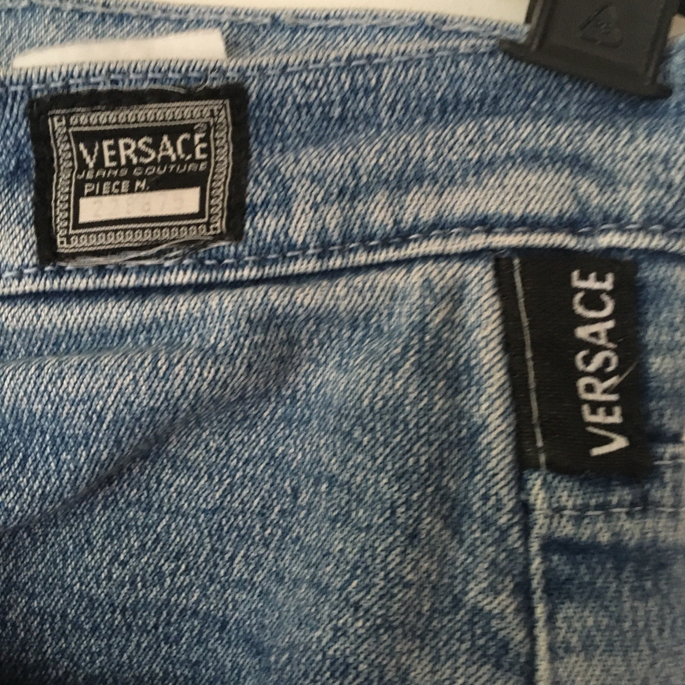 Vintage 90s Versace Jeans High Waist Denim, Medusa Made in Italy