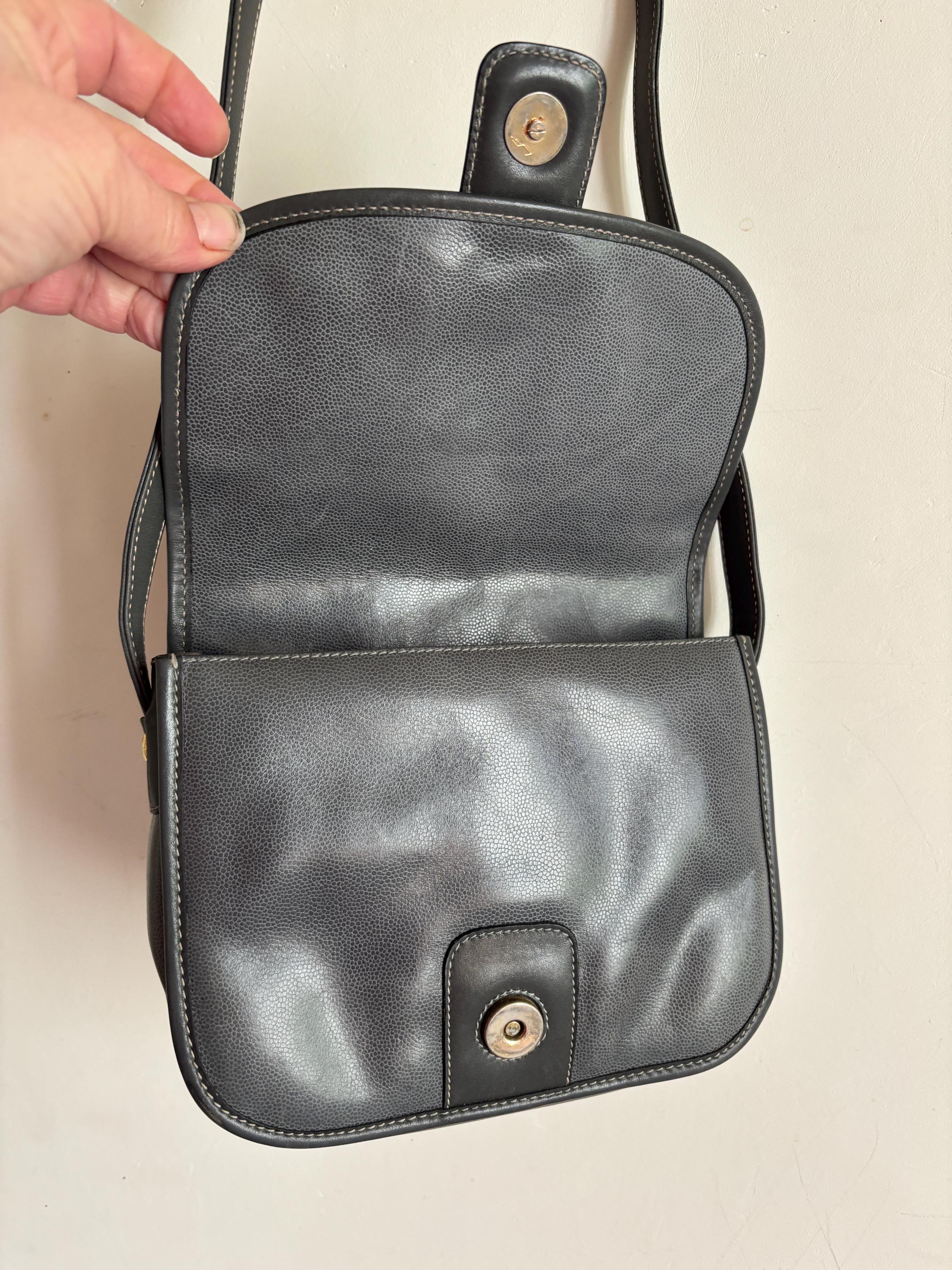Vintage Celine grey leather Triomphe bag