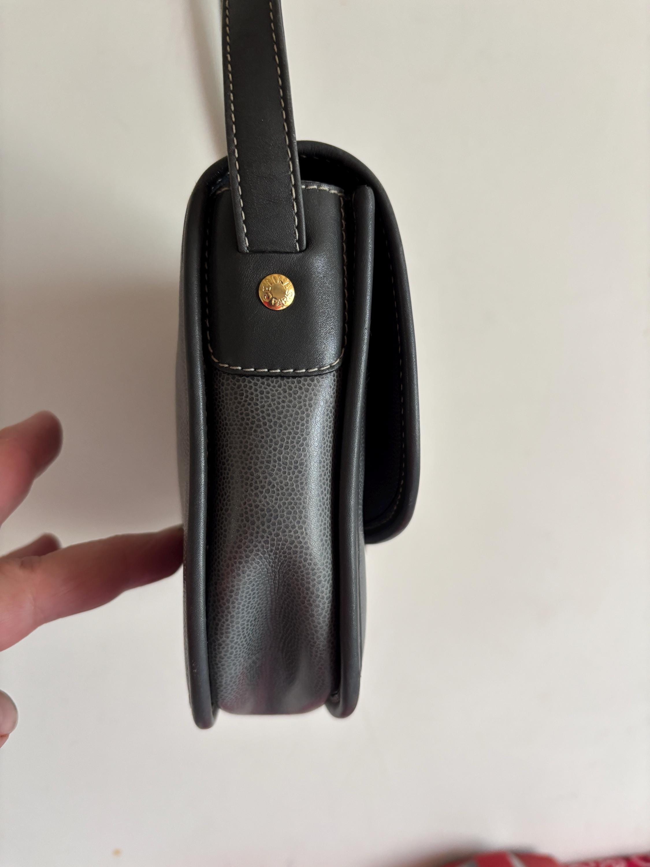Vintage Celine grey leather Triomphe bag