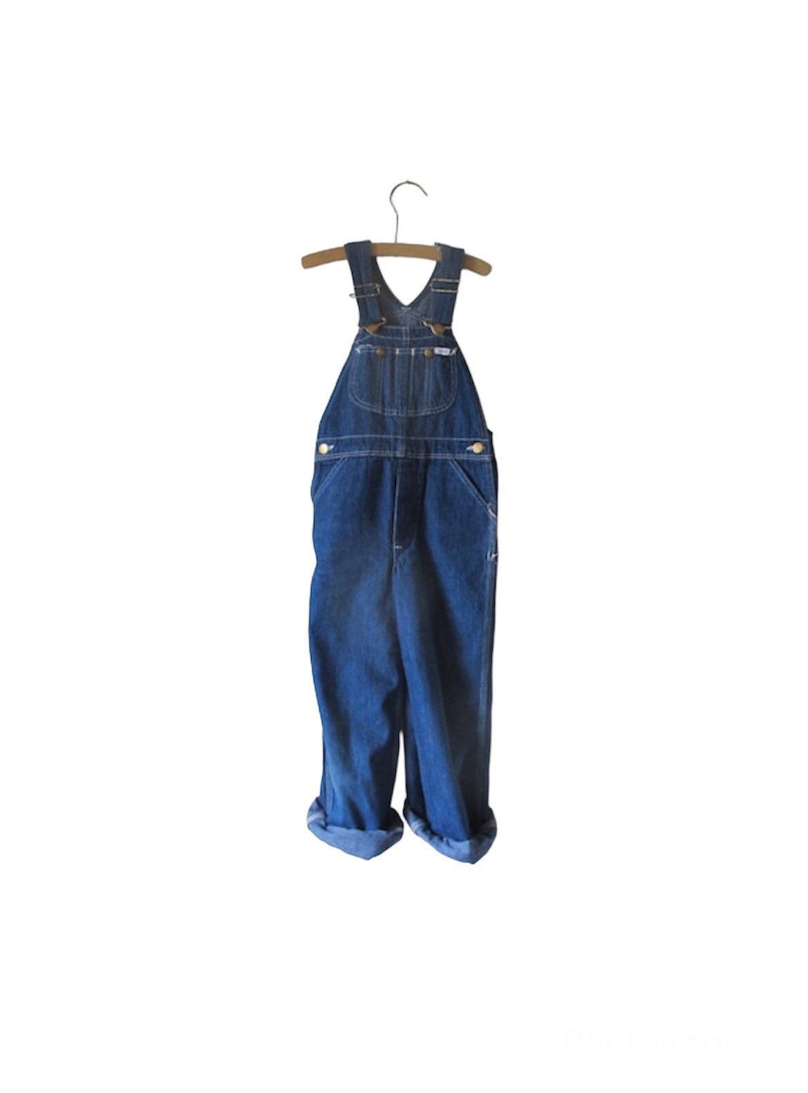 Vintage 70s LEE Kids bib Denim overalls made in usa 6/8 years