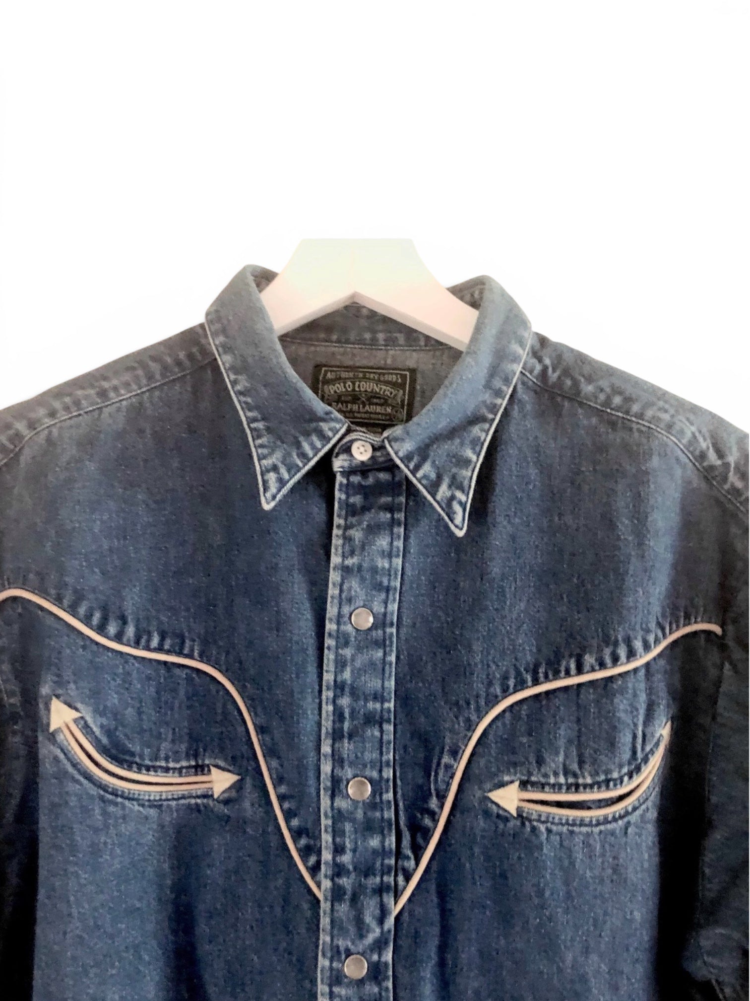 Vintage Ralph Lauren Polo Country western denim shirt