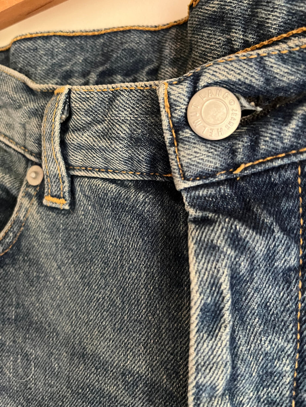 Vintage Helmut Lang 1998 Iconic Painter Blue Jeans  sz US 26