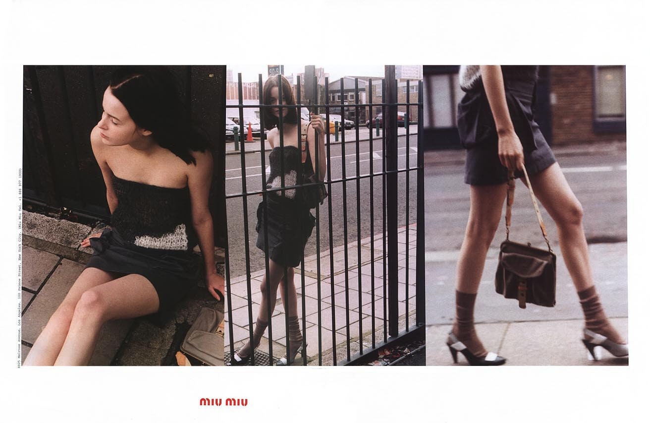 Vintage Miu Miu SS 2001  vintage cotton black cargo mini skirt