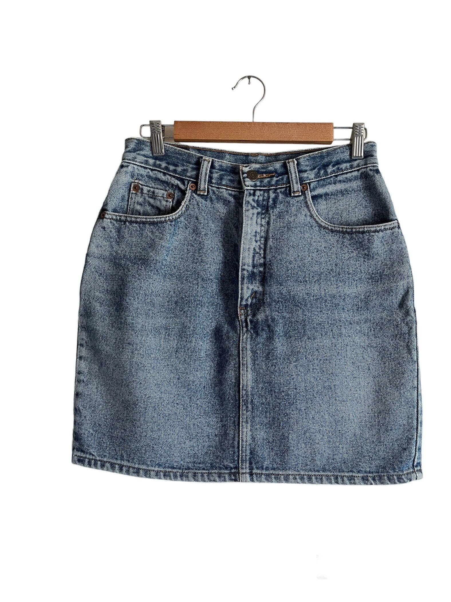 Vintage 80s Levi's Denim mini jupe orange Tab