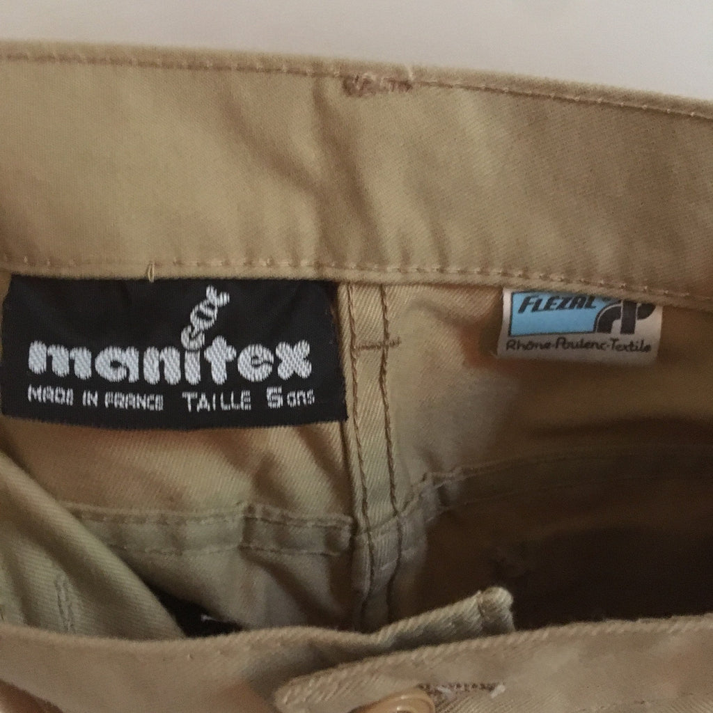 Vintage 70s for kids high waist flare pants made in France • new from old stock