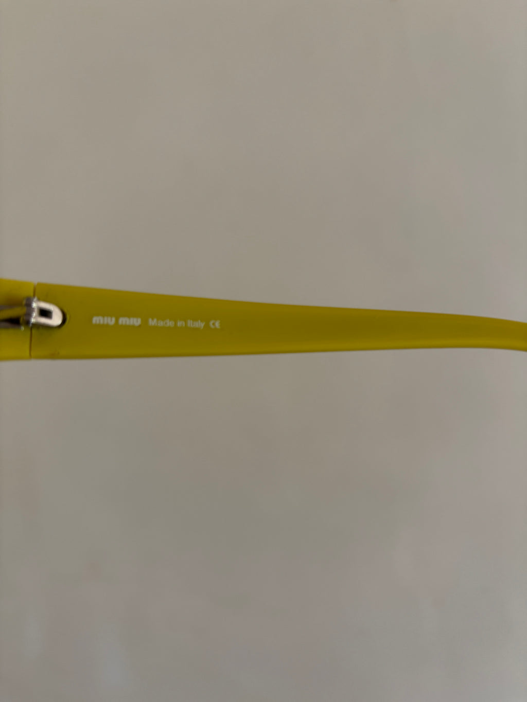 Vintage 2001 Miu Miu yellow cat eyes sunglasses