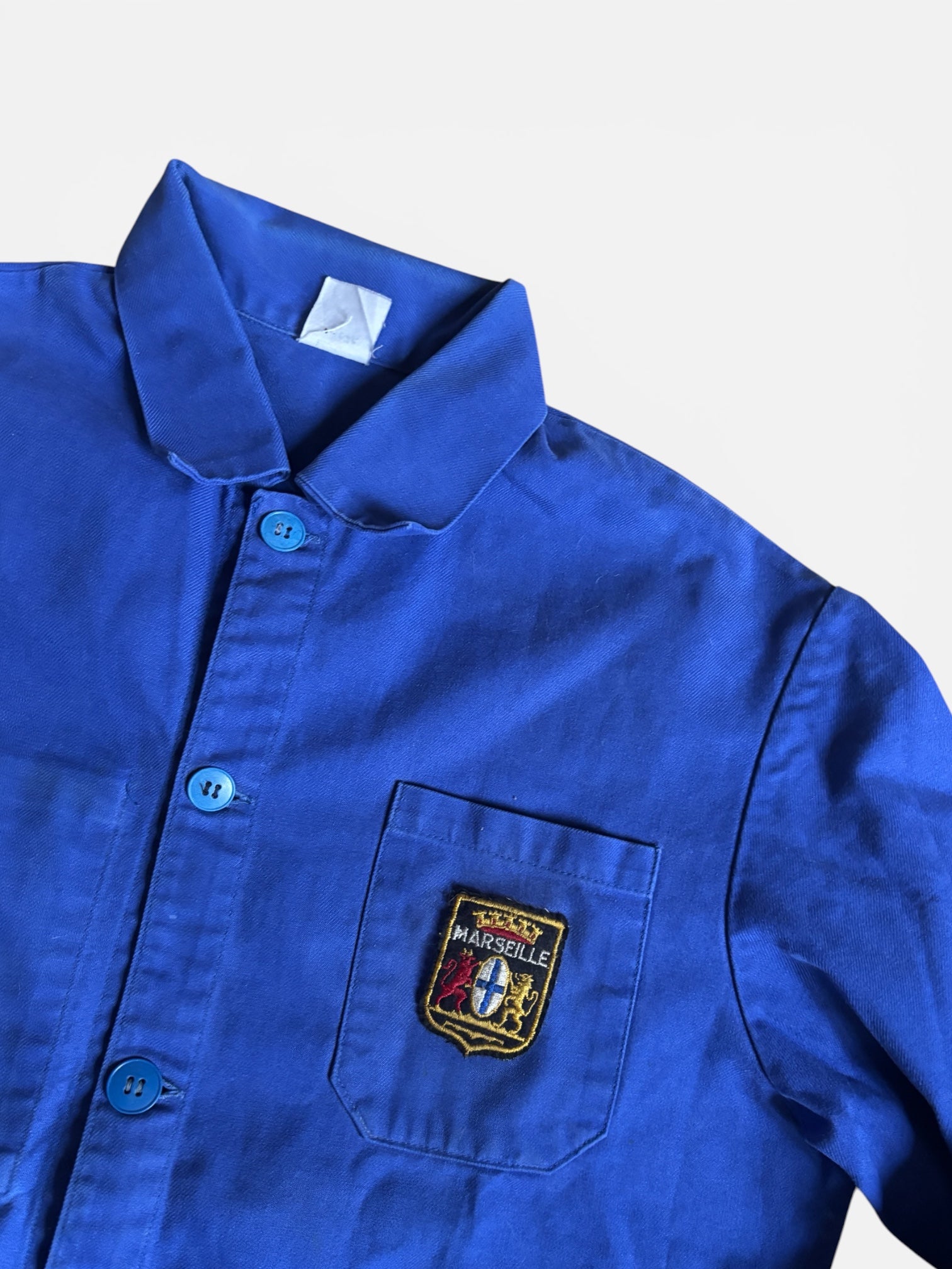 Vintage French Workwear blue jacket with Patch