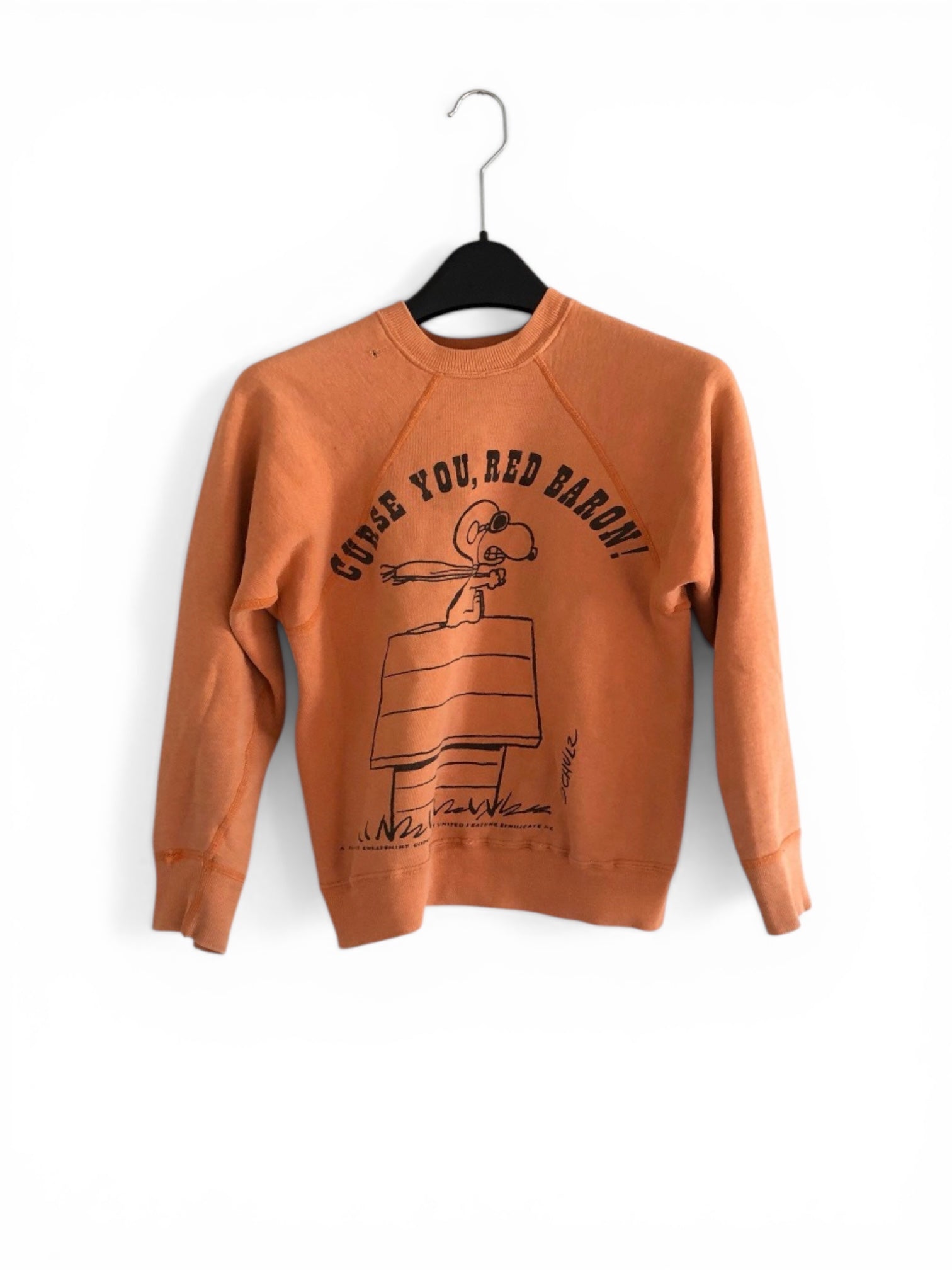 Very Rare vintage 60's Snoopy Red baron Mayo Spruce sweatshirt S