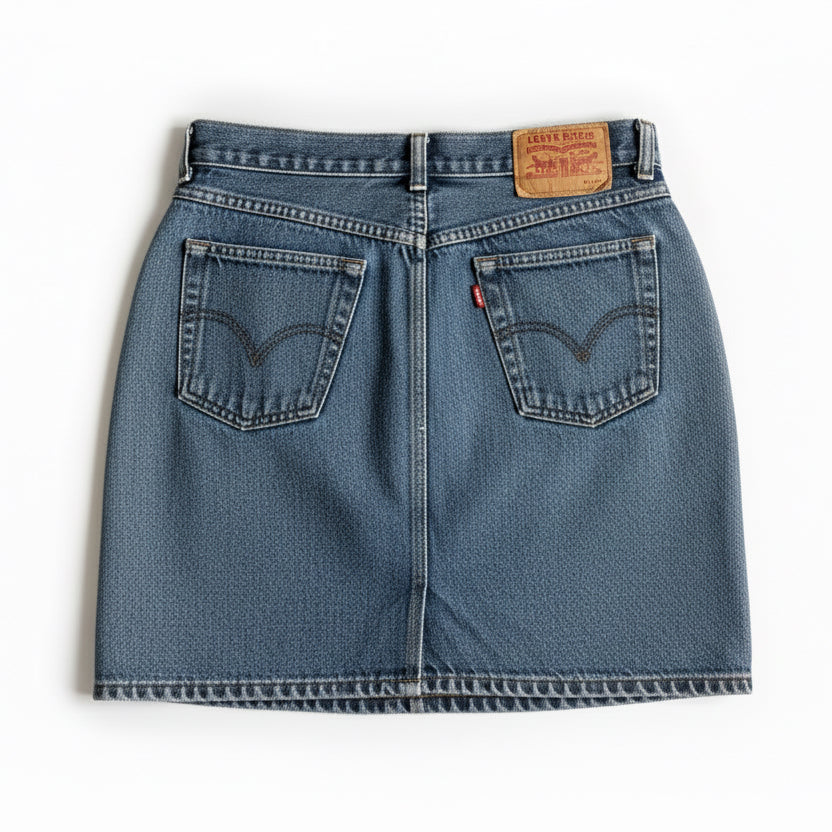 Vintage 80s Levi's Denim mini jupe orange Tab