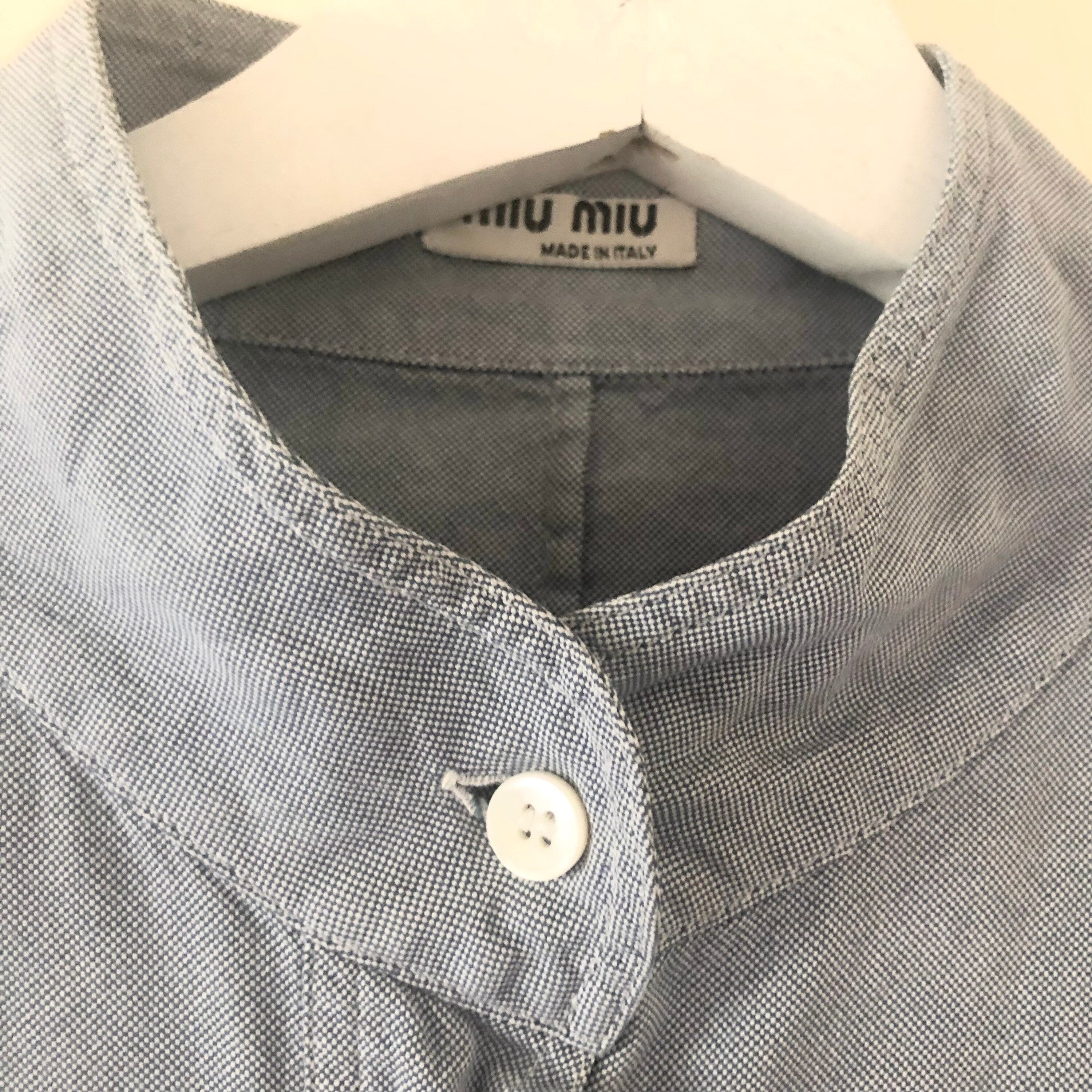 Miu Miu Blue Chambray Blouse • vintage 2000s