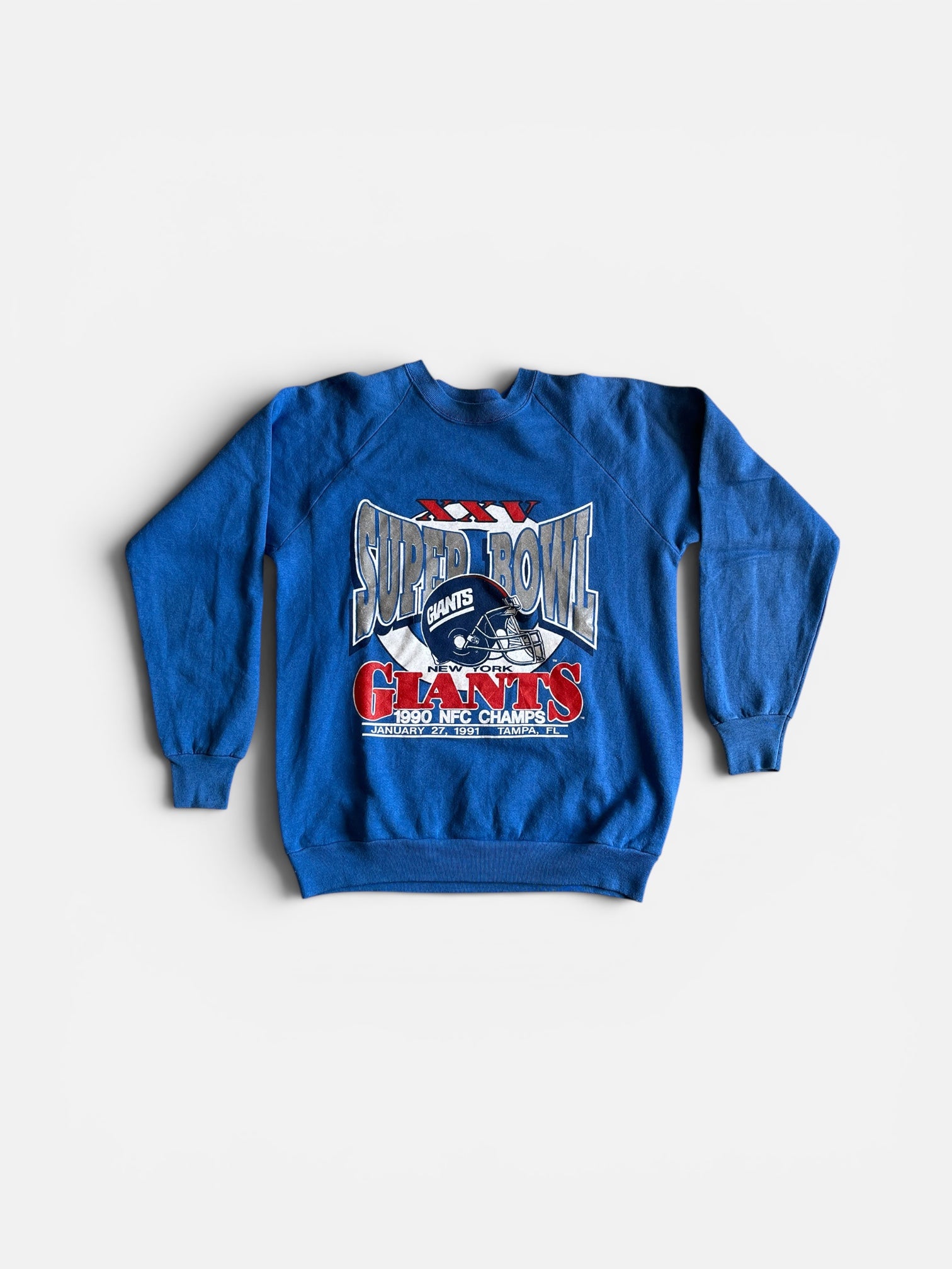 Vintage 1991 NY Giants Super Bowl football sweatshirt made in usa L/XL