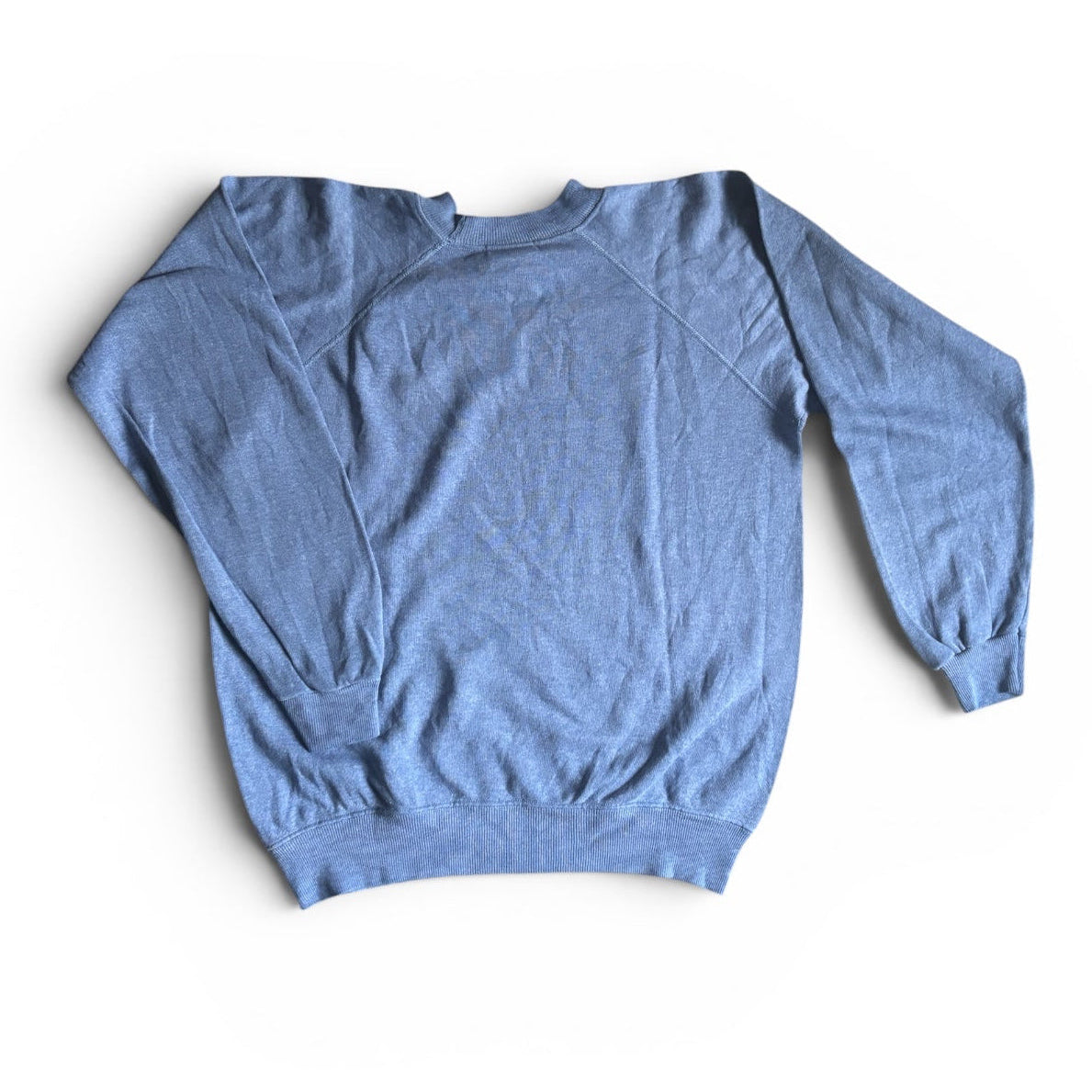 Vintage 80's Hanes denim blue Blank Raglan crewneck sweatshirt M