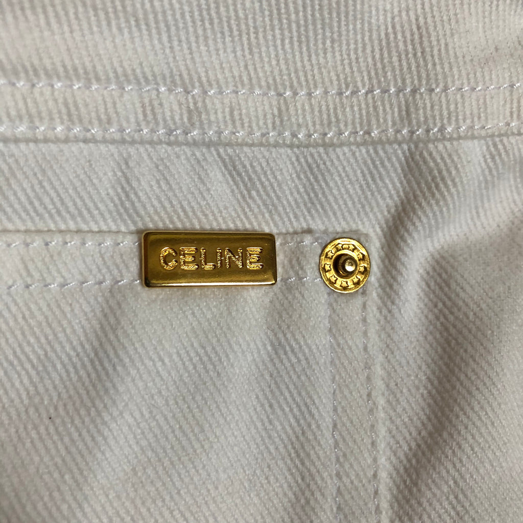 vintage 80's CELINE White Denim cool Jeans