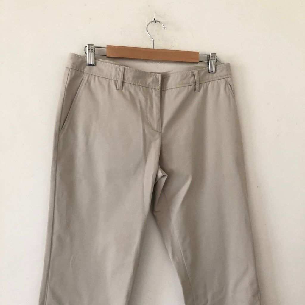 Vintage late 90's Miu Miu low rise beige chino straight trousers