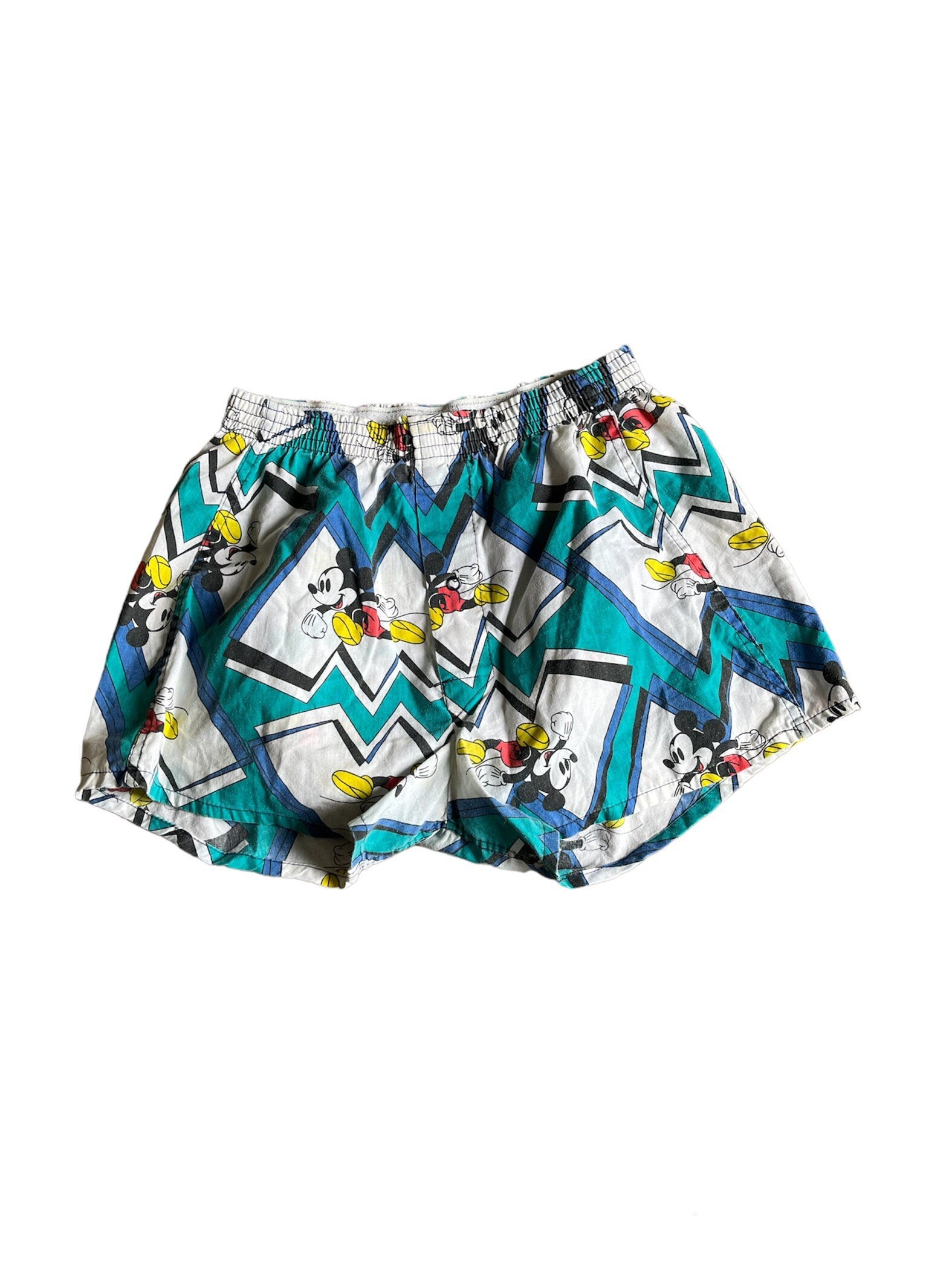 Vintage 80s Mickey Mouse Hanes cotton printed  Boxer shorts Disney • Made in Usa