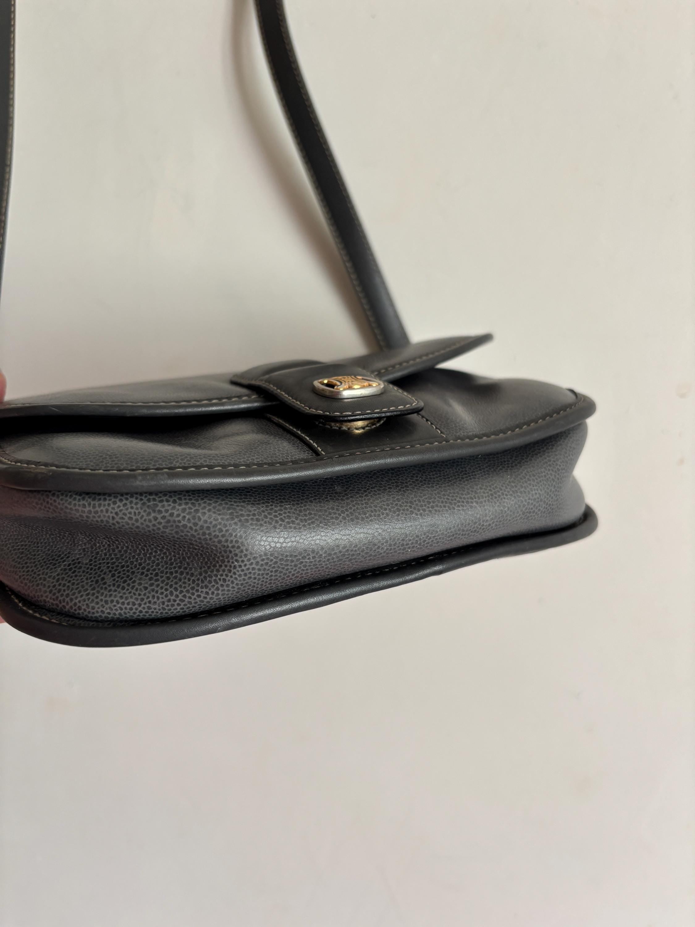 Vintage Celine grey leather Triomphe bag