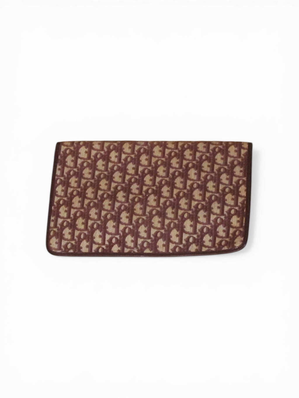 Vintage 70's Christian Dior burgundy monogram clutch pooch