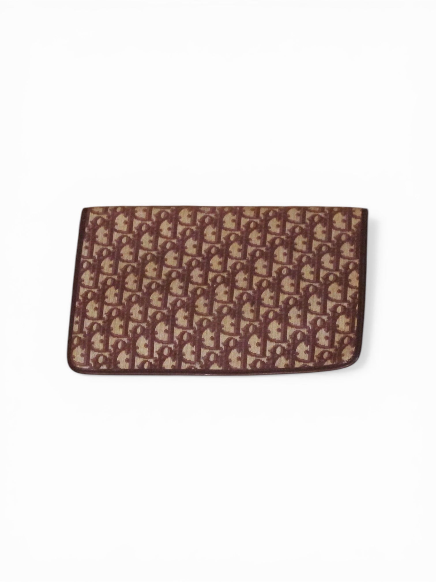 Vintage 70's Christian Dior burgundy monogram clutch pooch