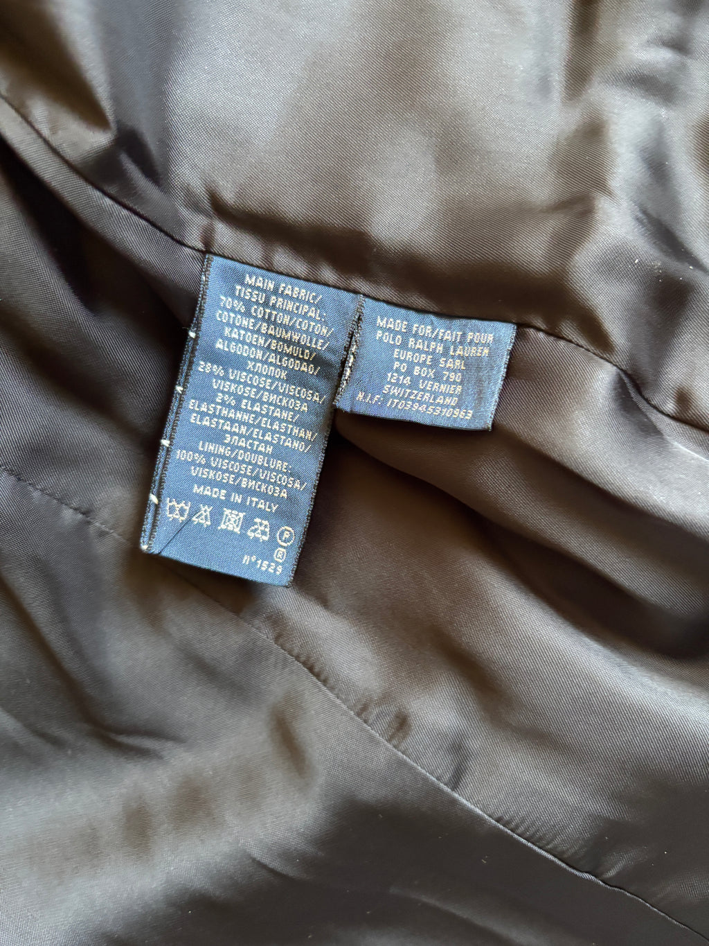 Vintage Ralph Lauren Blue Label Women black striped velvet Blazer 38