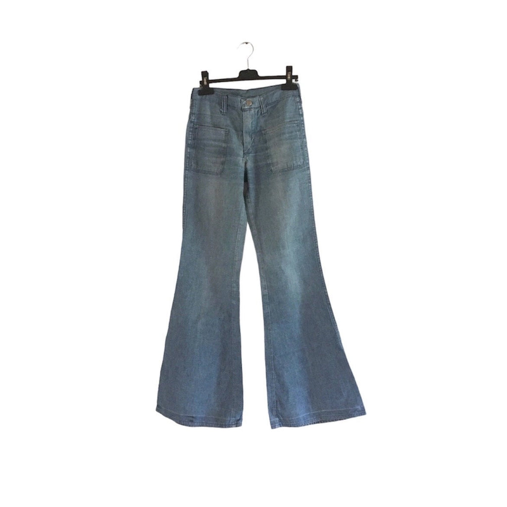Vintage 1970s Wrangler Blue Bell Flare Jeans • High Waist, Wide Leg 28X32