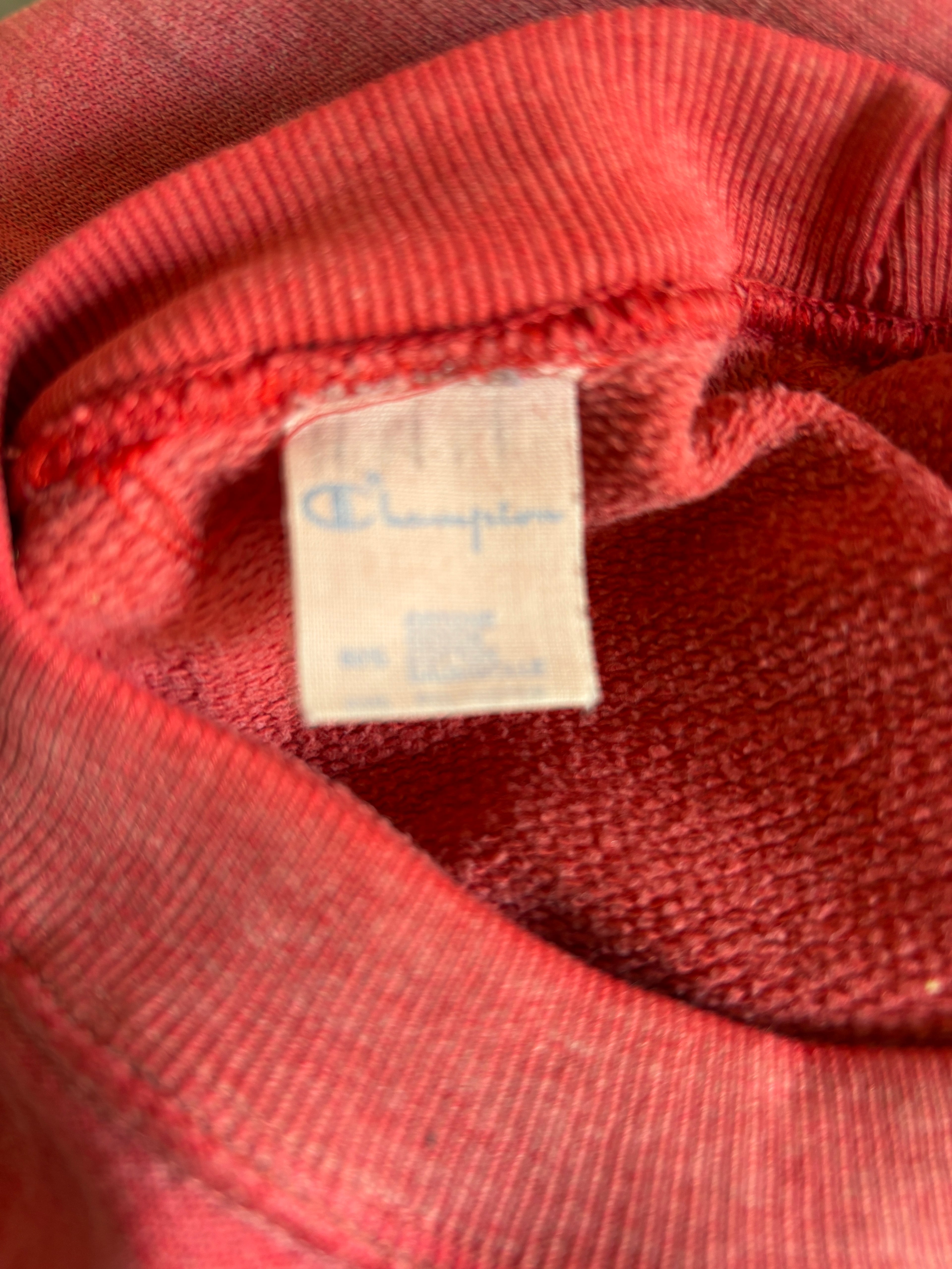 Vintage Overdyed Red Champion logo Sweatshirt