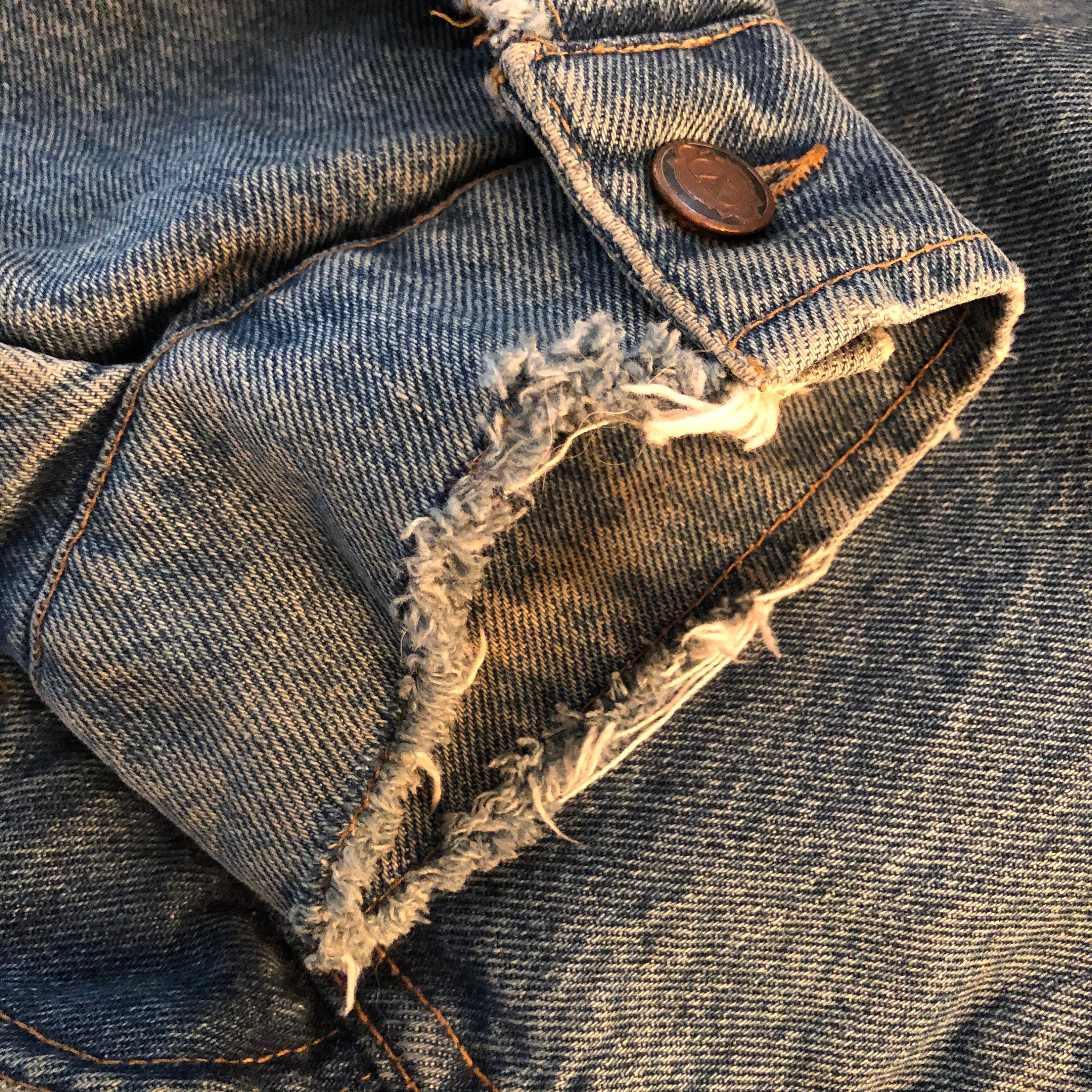 vintage Valentino winter lined denim jeans jacket XL