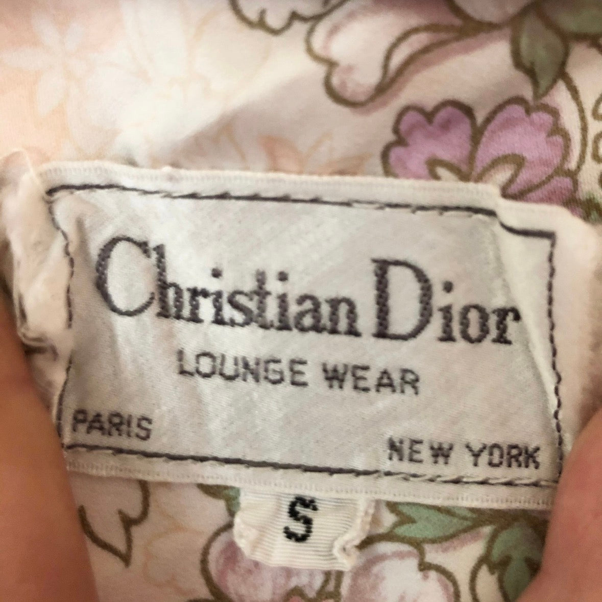 Vintage Christian Dior floral long kimono S
