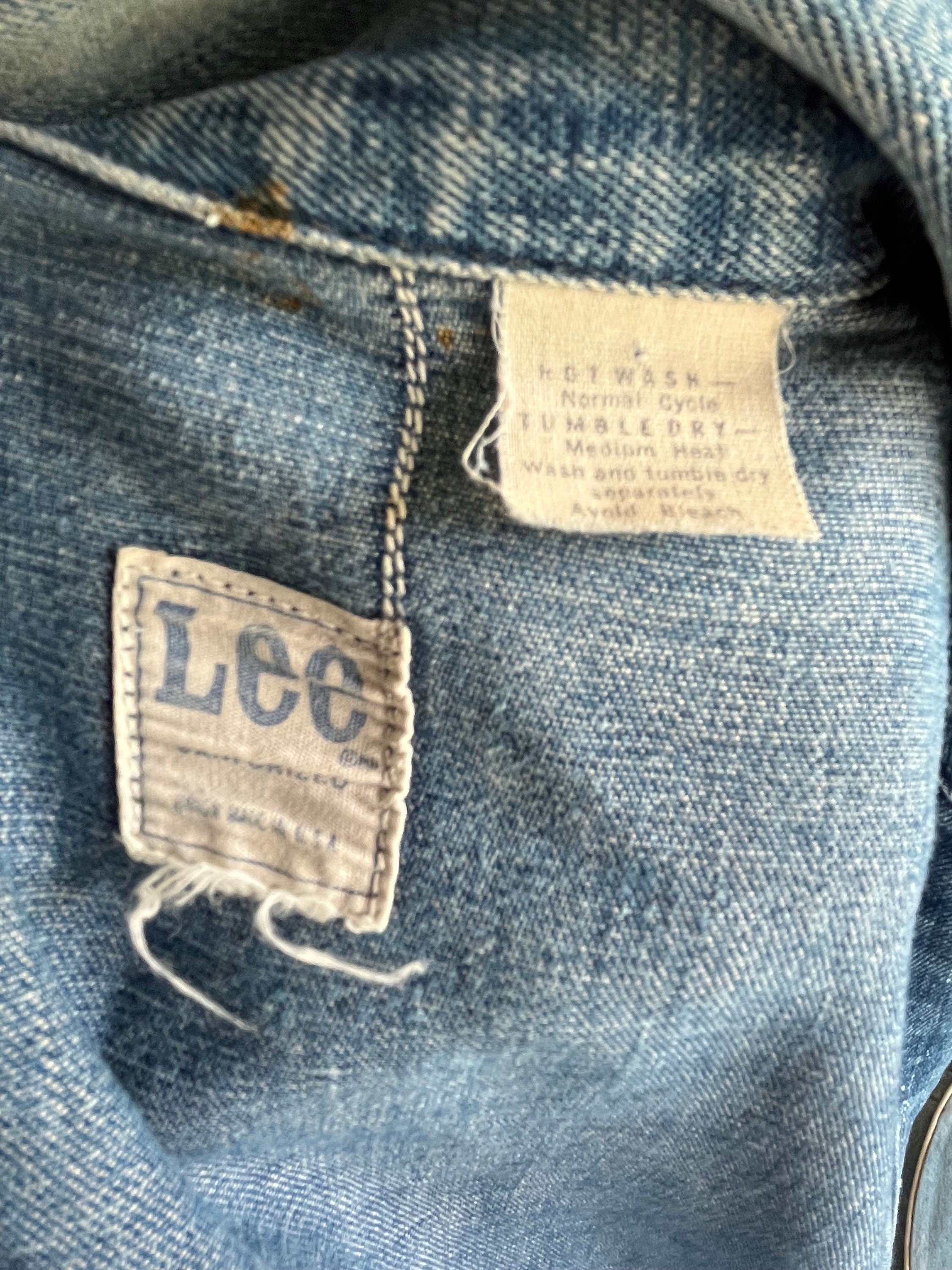 Lee vintage Sanforized union made Denim chore Loco 91J jacket