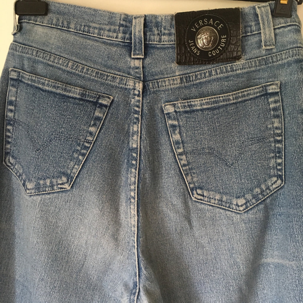 Vintage 90s Versace Jeans High Waist Denim, Medusa Made in Italy