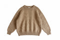 Vintage Wool beige Handknit ballon sleeves oversize chunky sweater