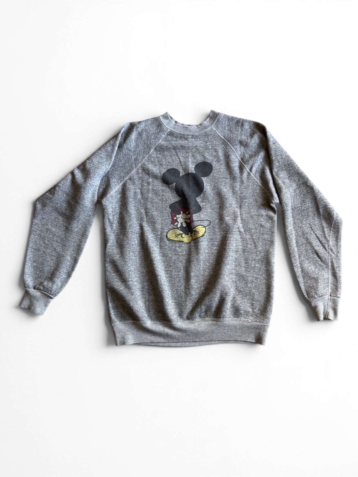 Rare vintage 70's Mickey Mouse Front Back grey sweatshirt M