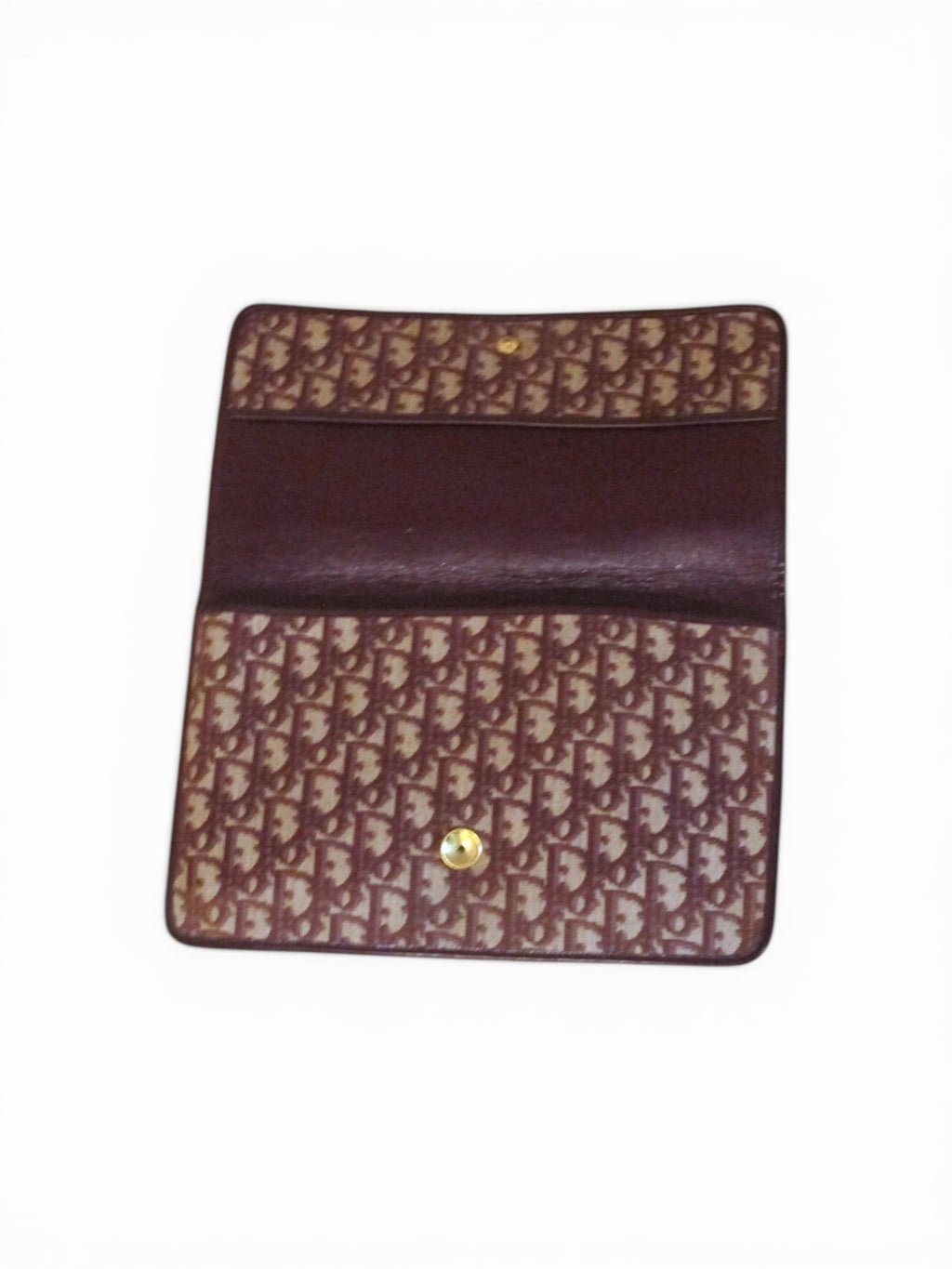 Vintage 70's Christian Dior burgundy monogram clutch pooch