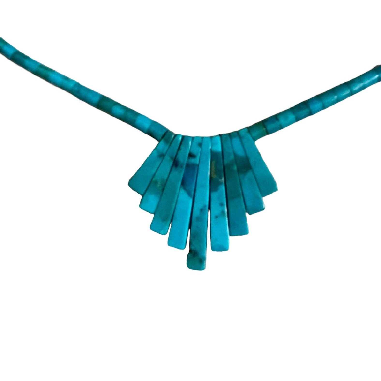 Vintage 1980s Turquoise & sterling silver native American Necklace