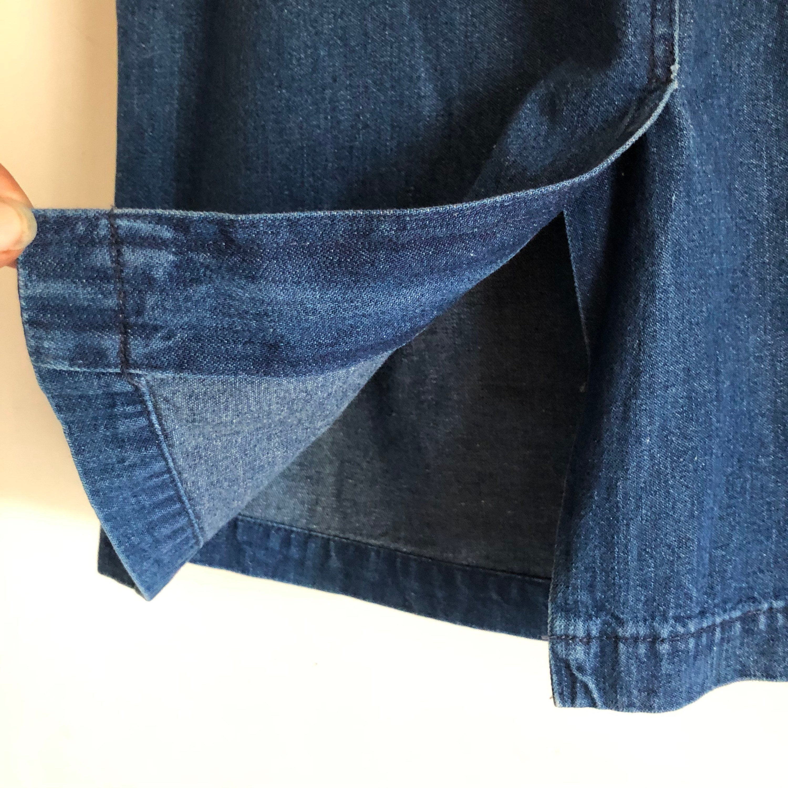 Rare Vintage 80's 90's Ralph Lauren Polo Country denim skirt Made in Italy