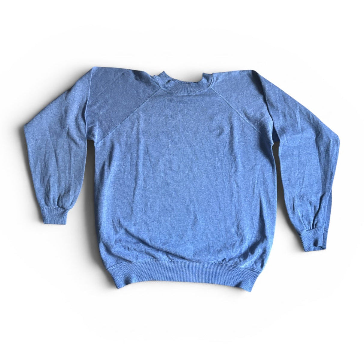 Vintage 80's Hanes denim blue Blank Raglan crewneck sweatshirt M