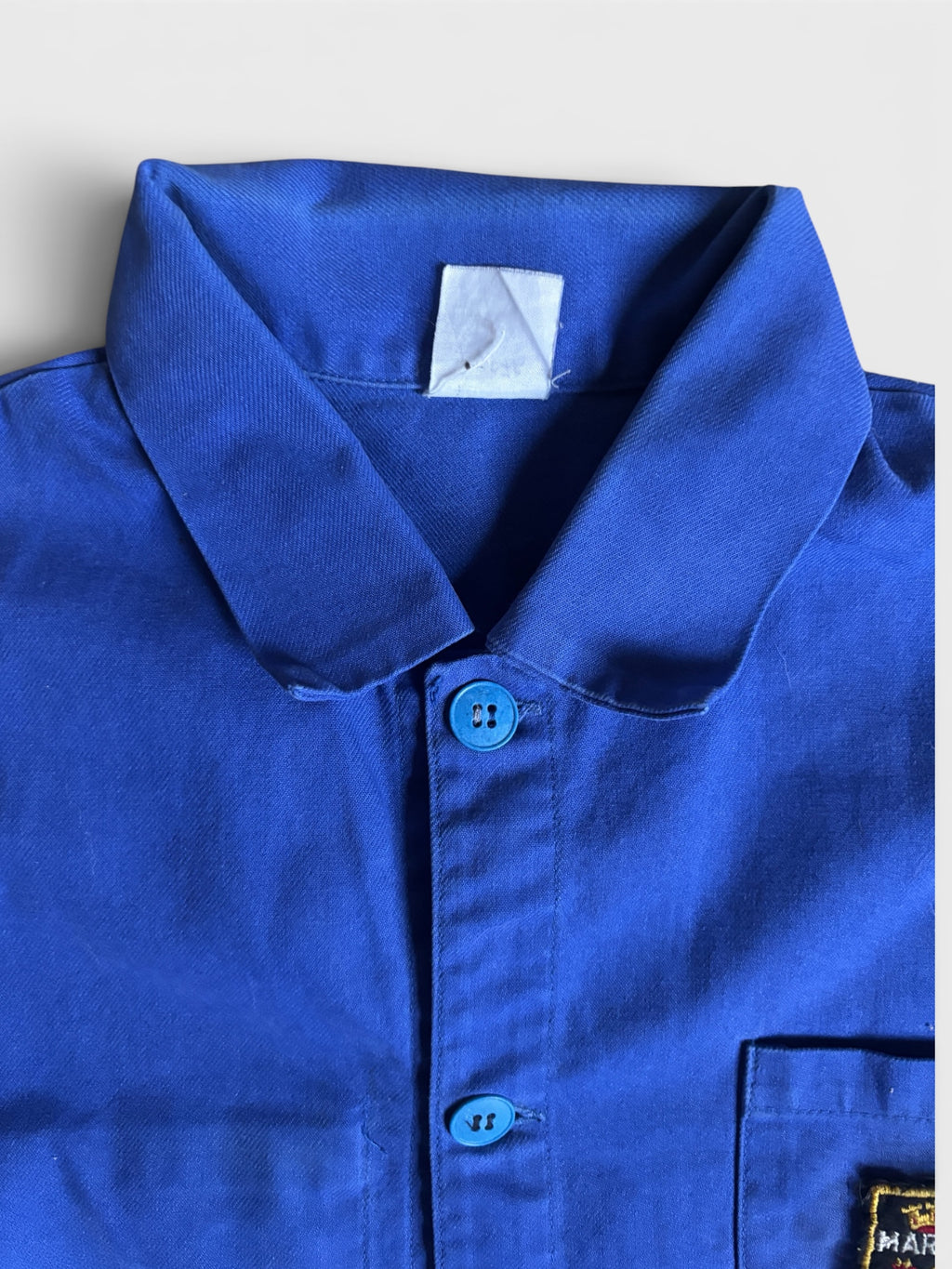 Vintage French Workwear blue jacket with Patch