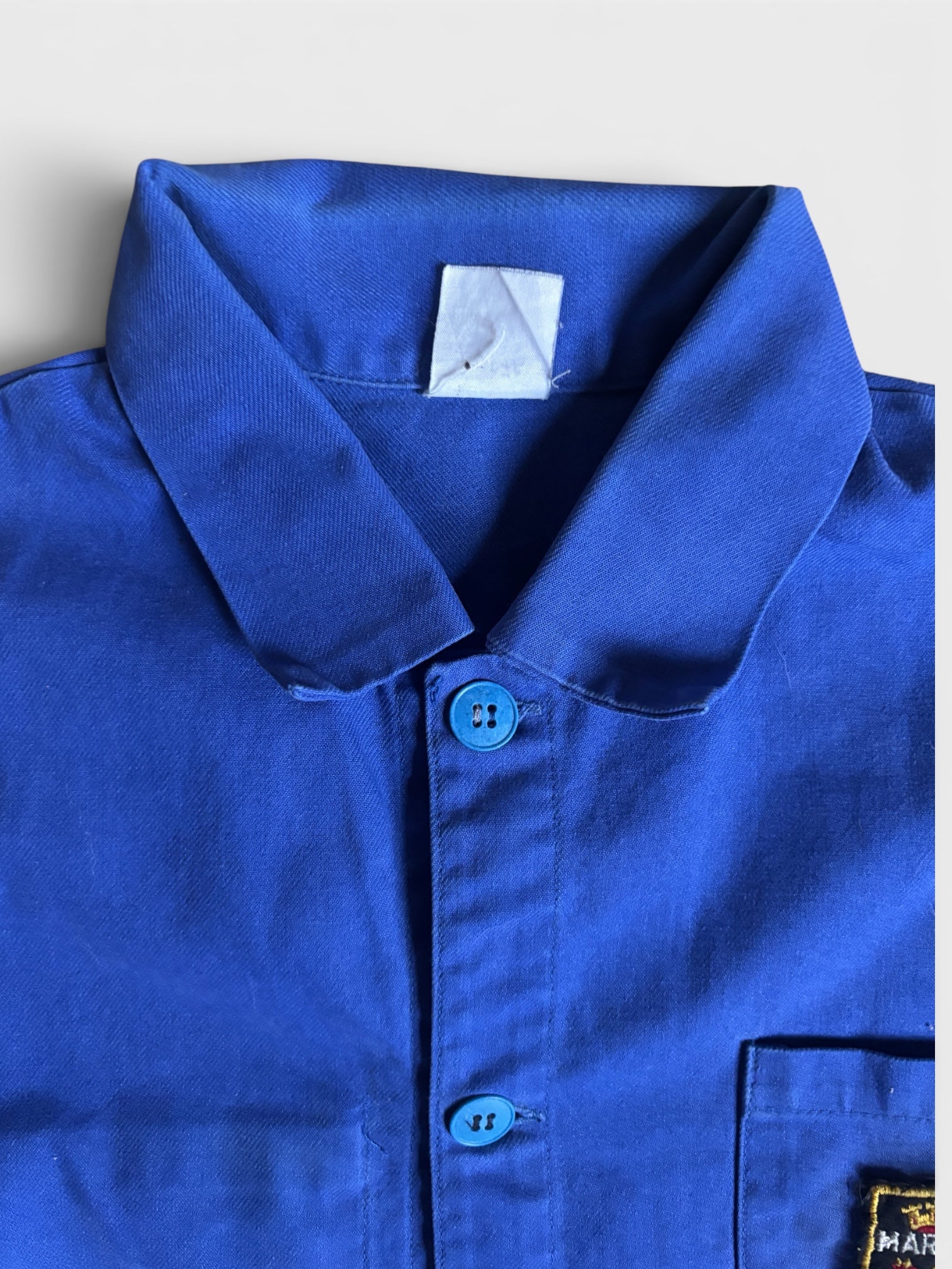 Vintage French Workwear blue jacket with Patch