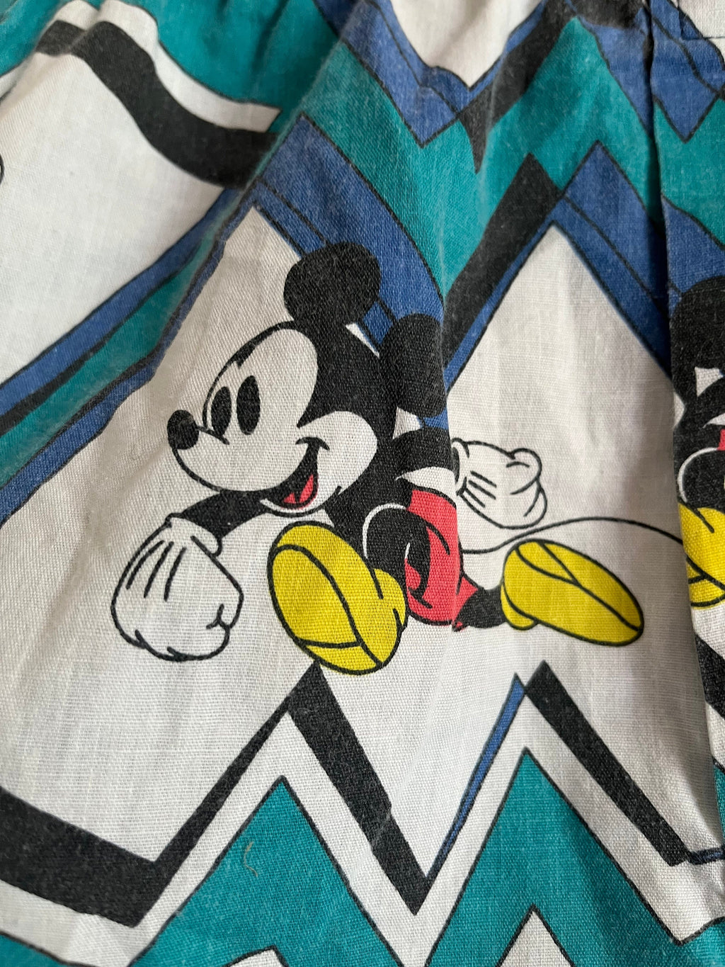 Vintage 80s Mickey Mouse Hanes cotton printed  Boxer shorts Disney • Made in Usa
