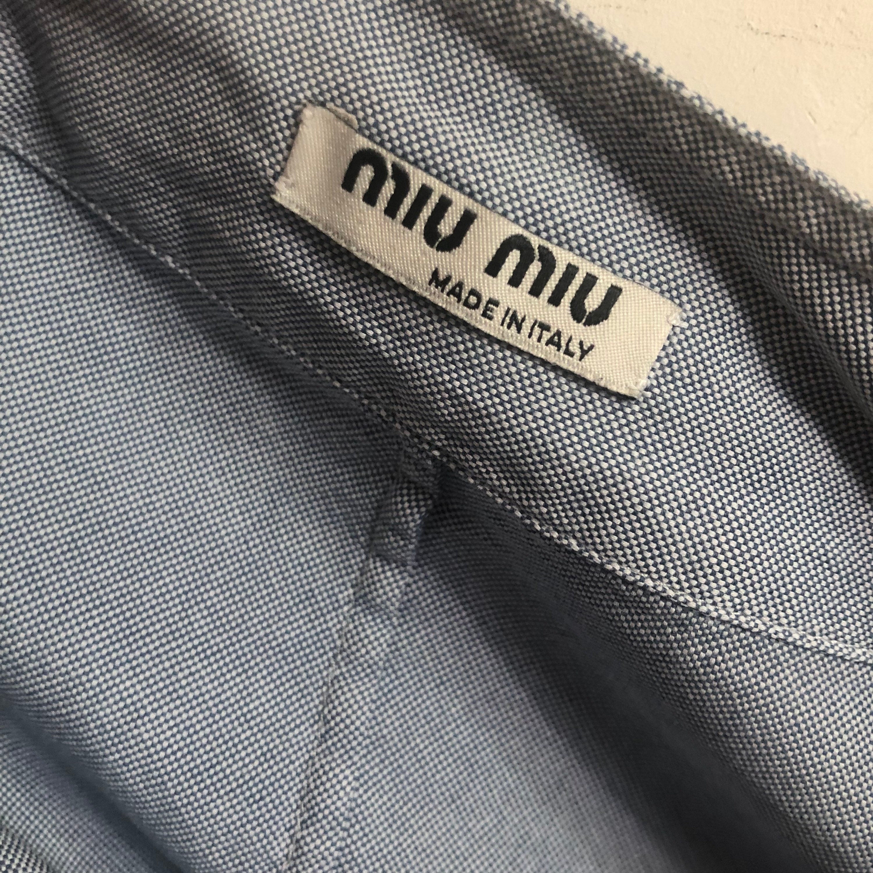 Miu Miu Blue Chambray Blouse • vintage 2000s
