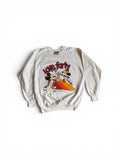 Vintage 80s Mickey & Minnie Mouse Love 40 Tennis white raglan sweatshirt L