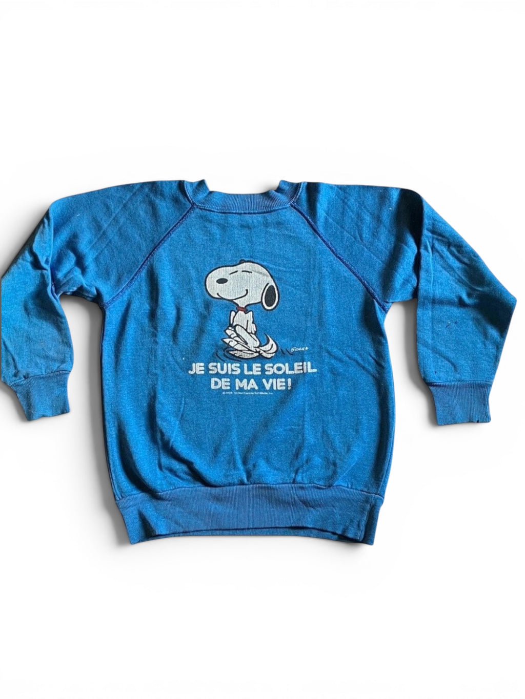 Rare 80's French Snoopy Kids raglan sweatshirt