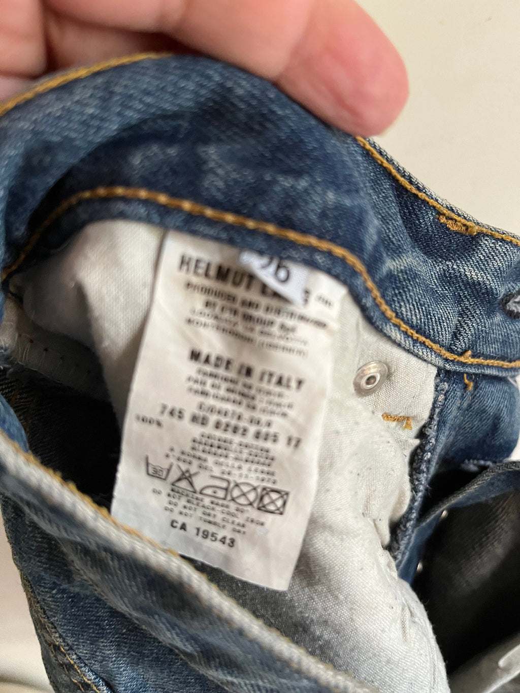 Vintage Helmut Lang 1998 Iconic Painter Blue Jeans  sz US 26