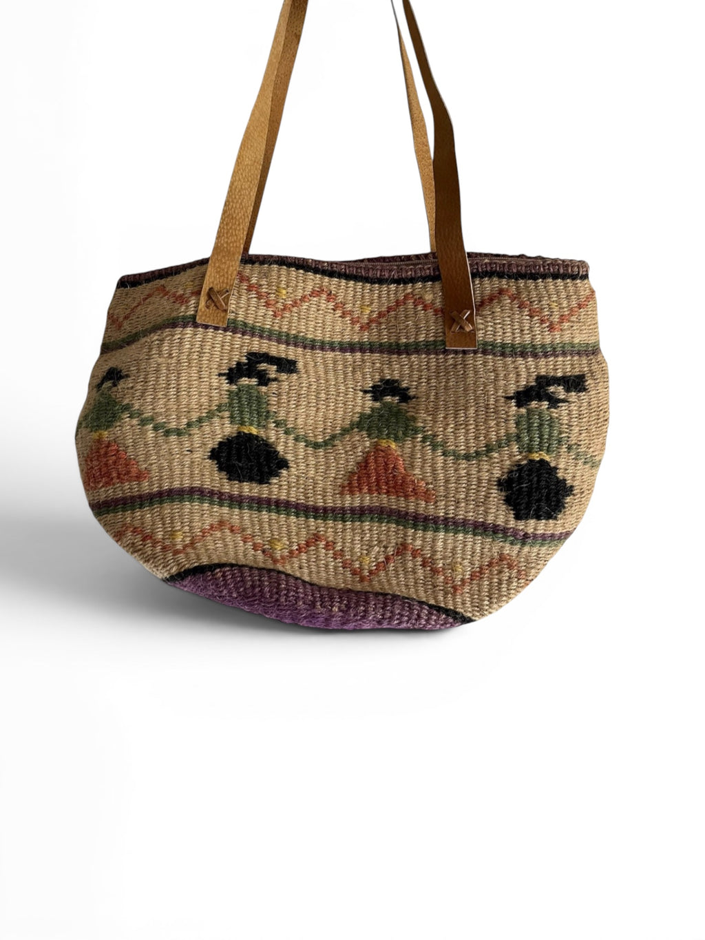Vintage patterned Sisal Bag