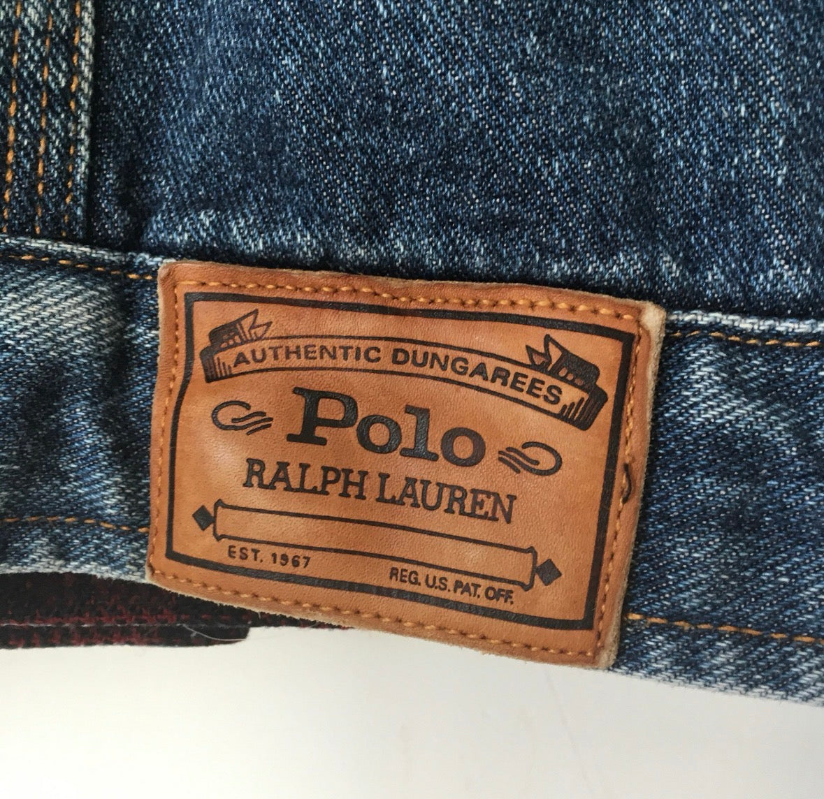 rare vintage 80's Polo Ralph Lauren reversible Denim Trucker Jacket made in usa Kids 4 Years