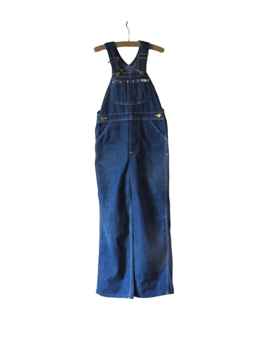 Vintage 70s LEE Kids bib Denim overalls made in usa 6/8 years