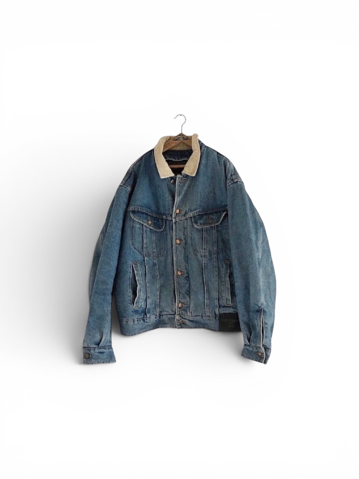 vintage Valentino winter lined denim jeans jacket XL