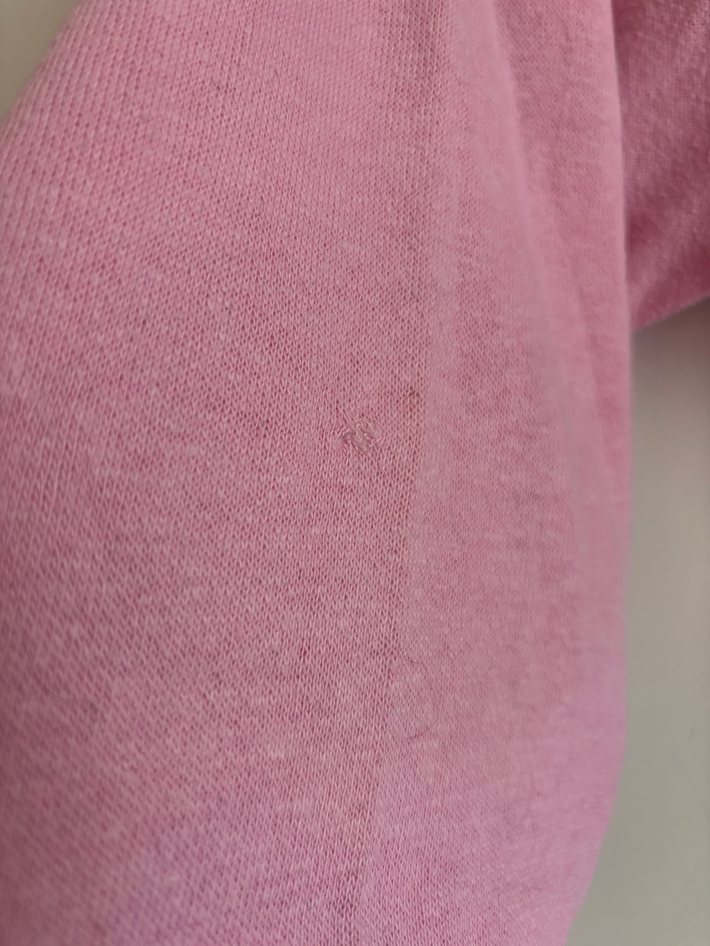 Rare vintage 70s Snoopy French pink raglan distressed Sweatshirt S